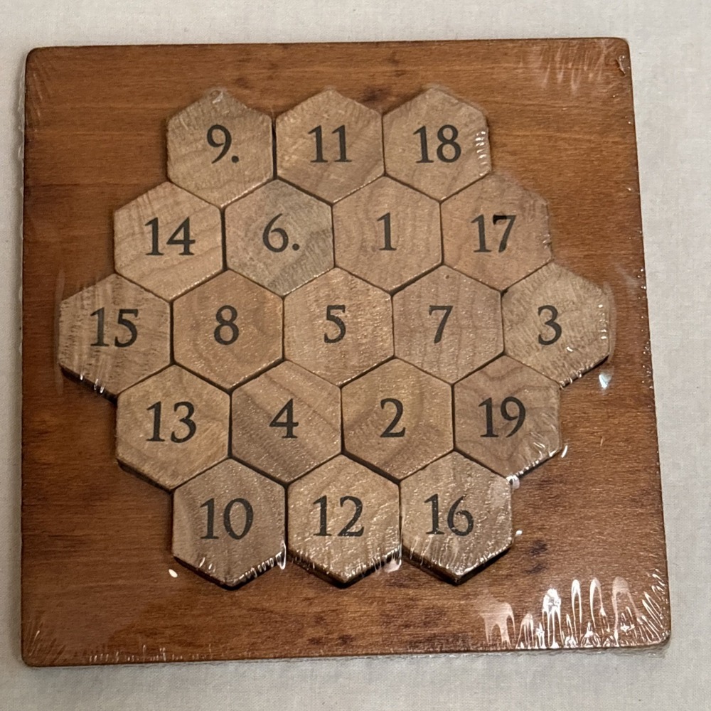 Great Minds Aristotle's Number Puzzle Wooden Brain Teaser Game No Box